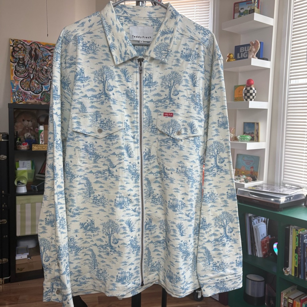 Teddy Fresh coveted teddy blue willow shirt jacket